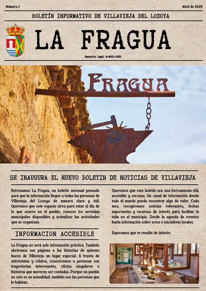 Inauguramos el nuevo Boletín informativo LA FRAGUA
