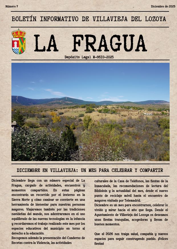 Boletín informativo LA FRAGUA, diciembre 2025