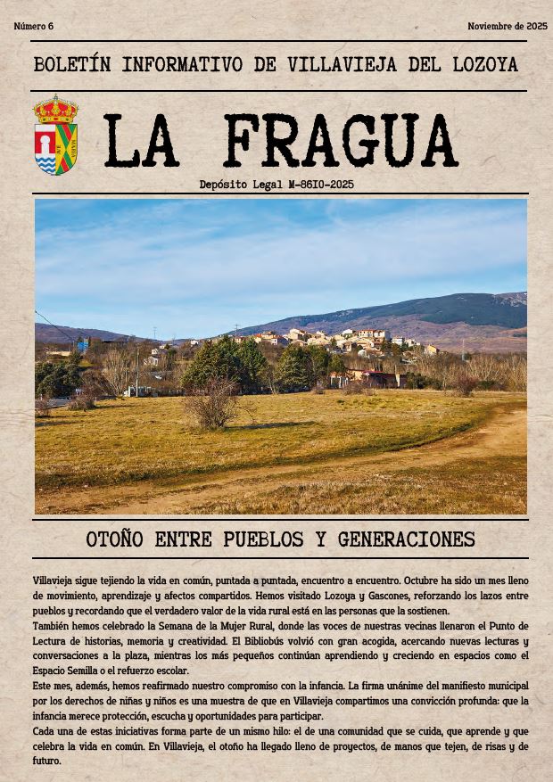 Boletín informativo LA FRAGUA, noviembre 2025
