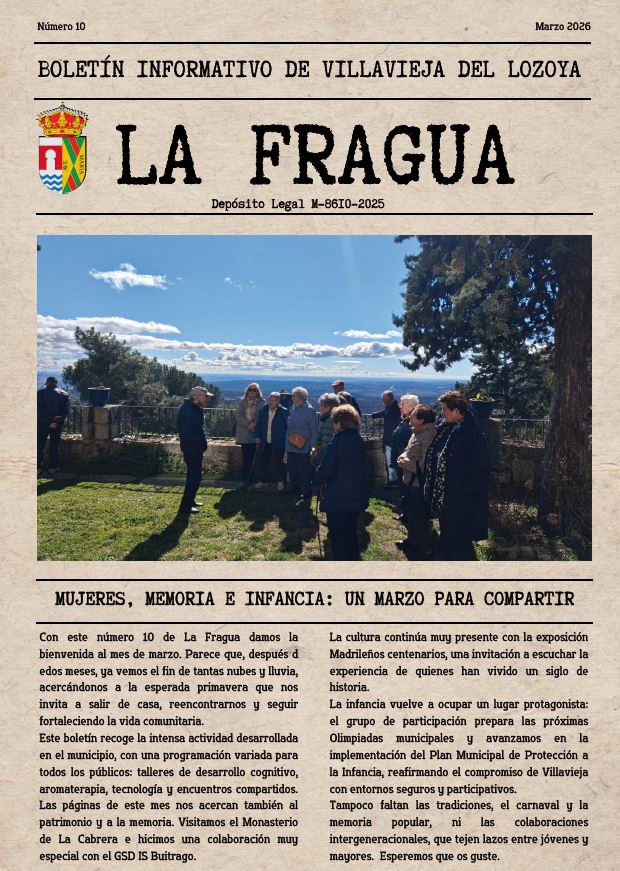 Boletín informativo LA FRAGUA, marzo 2026