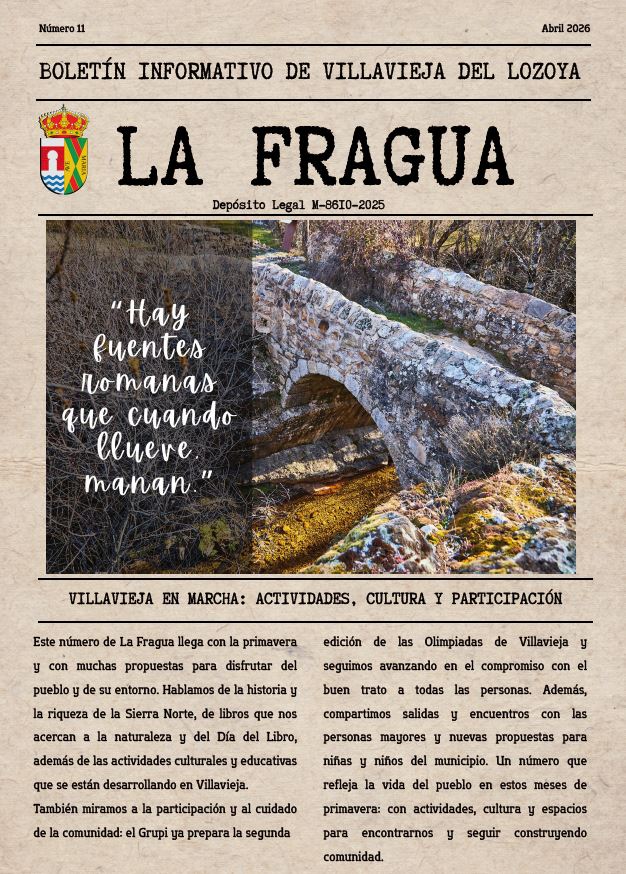 Boletín informativo LA FRAGUA, abril 2026