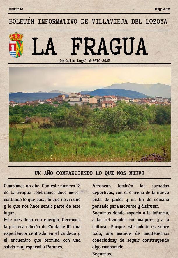 Boletín informativo LA FRAGUA, mayo 2026