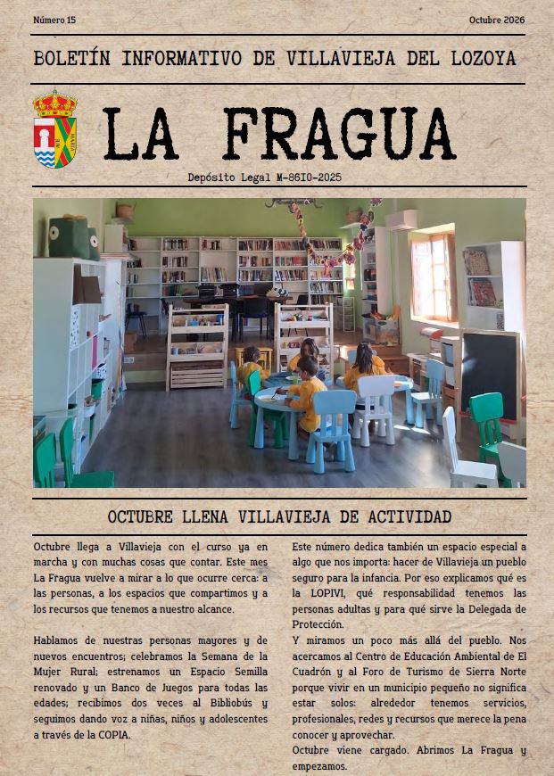 Boletín informativo LA FRAGUA, octubre 2026